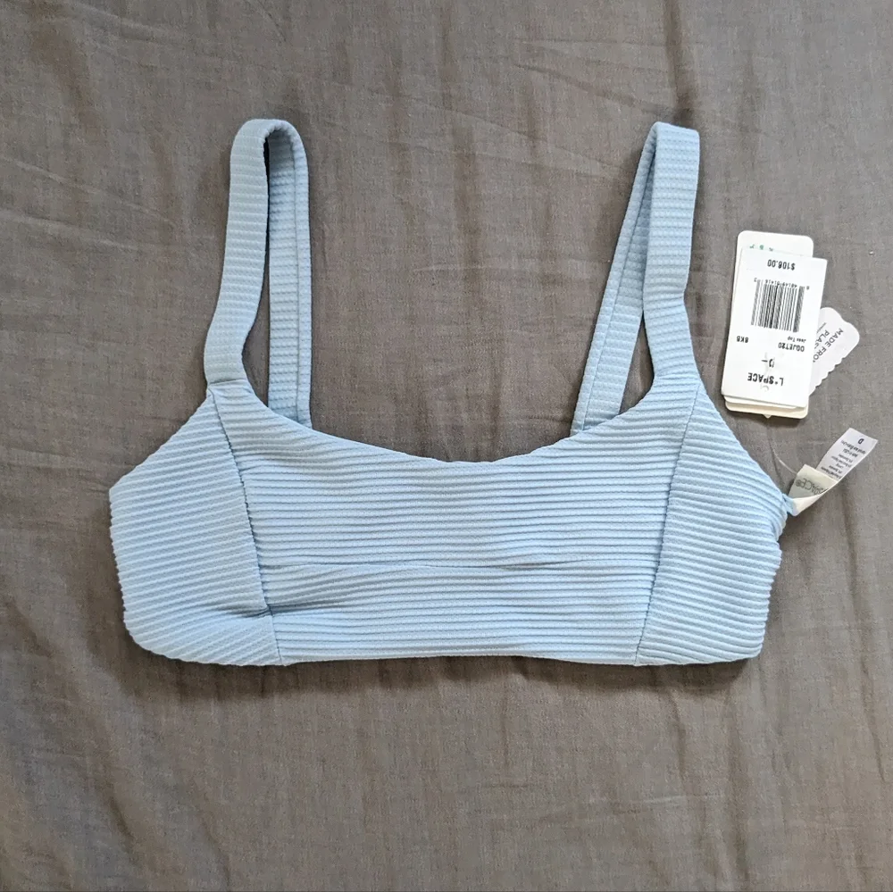 L*Space Jess Desi Bikini Set Sky Blue Ribbed
